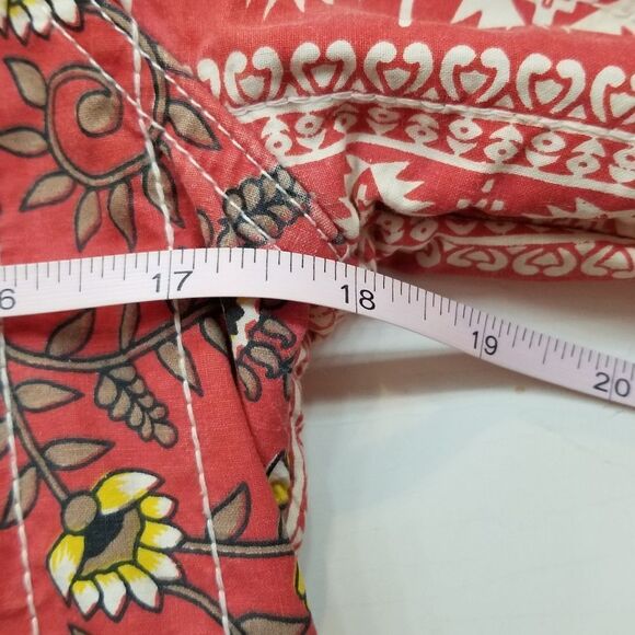 Gramicci Red 100% Cotton Multicolor Mixed Print Boho Global Jacket - Picture 8 of 9